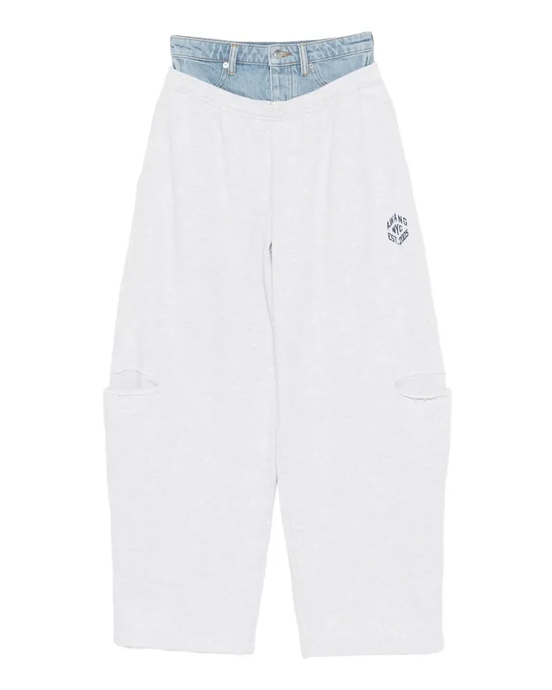 Alexander Wang logo-embroidered track pants - Grau Grau