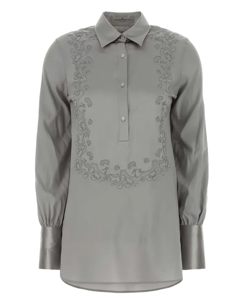 Ermanno Scervino embroidered satin shirt - Grau Grau