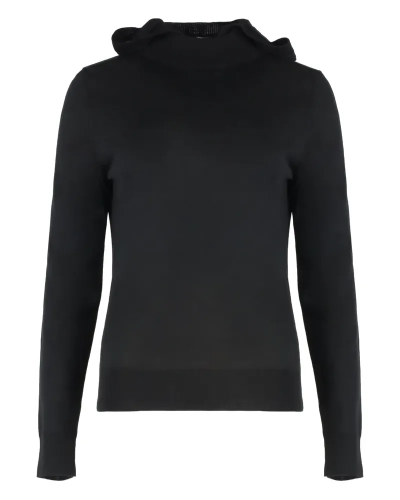 P.A.R.O.S.H. P.A.R.O H. Gestrickter Linfa Hoodie - Schwarz Schwarz