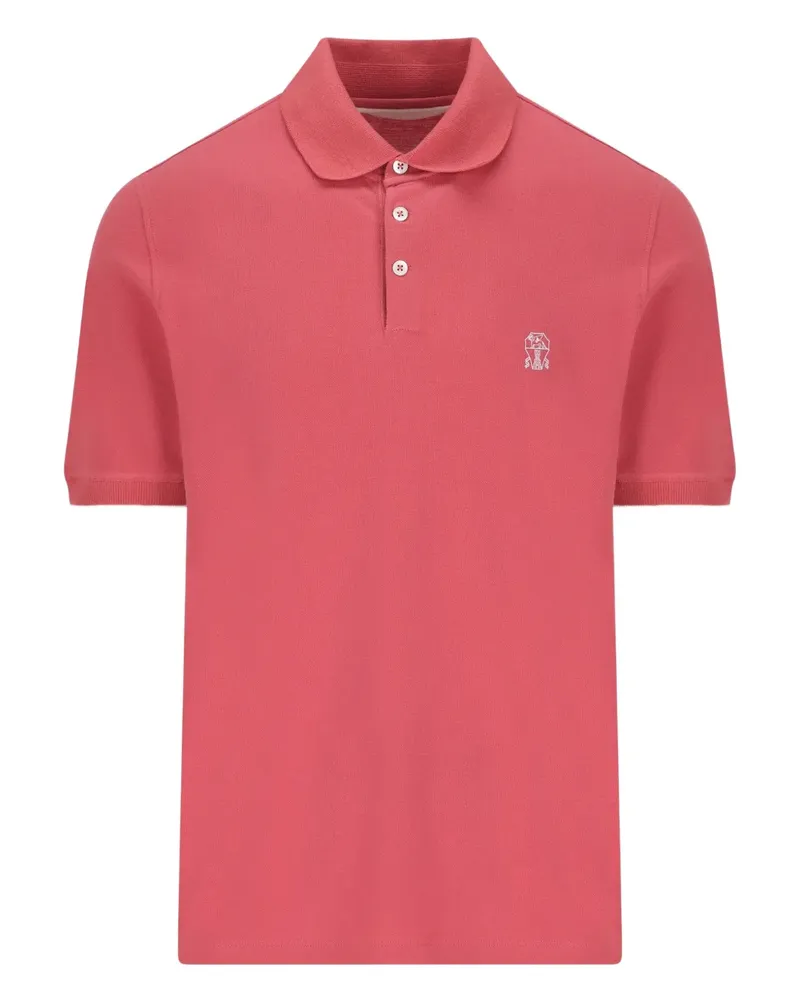 Brunello Cucinelli button short-sleeve polo shirt - Rot Rot