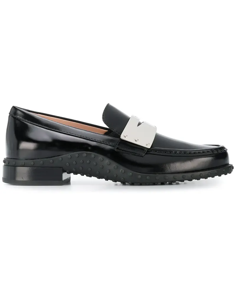 TOD'S Loafer mit Kontrastdetail - Schwarz Schwarz