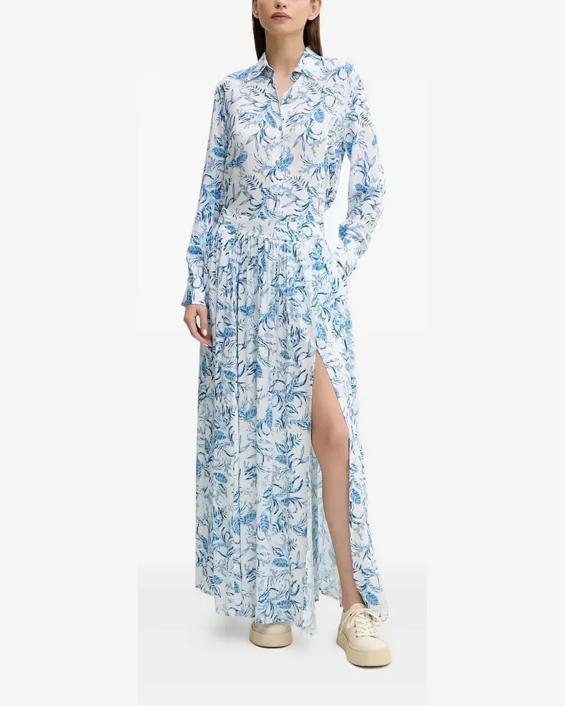 Melissa Odabash Kleid mit Blumen-Print - Weiß Weiß