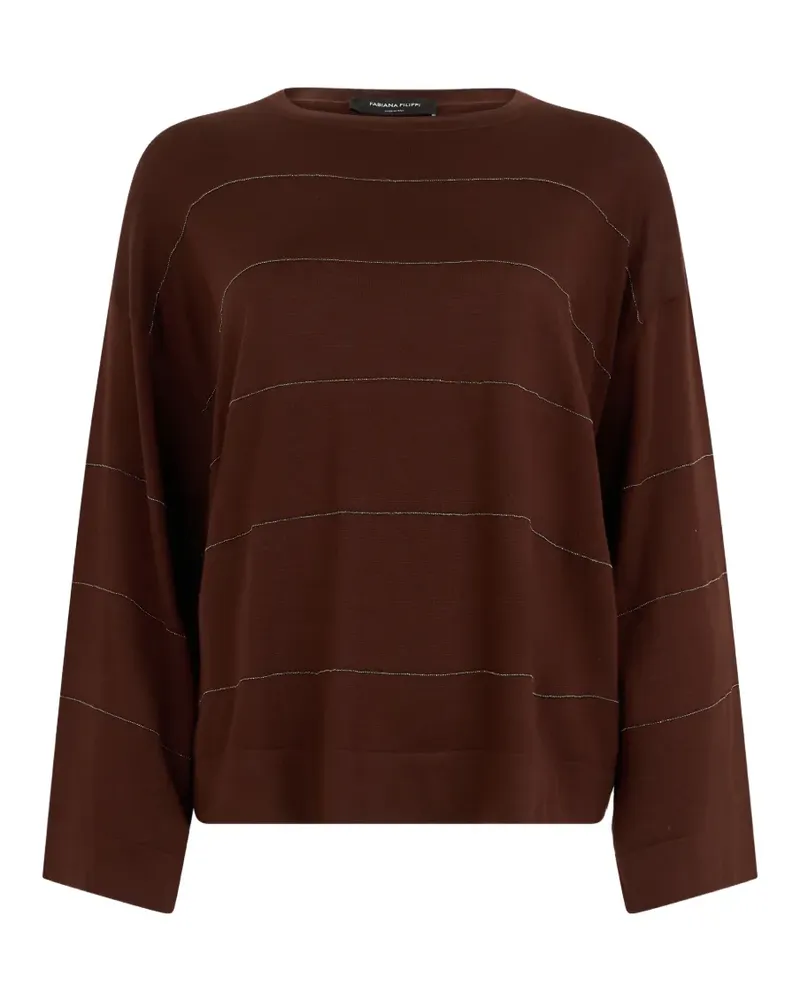 Fabiana Filippi round-neck sweater - Braun Braun