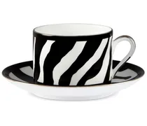 Teeservice mit Zebra-Print