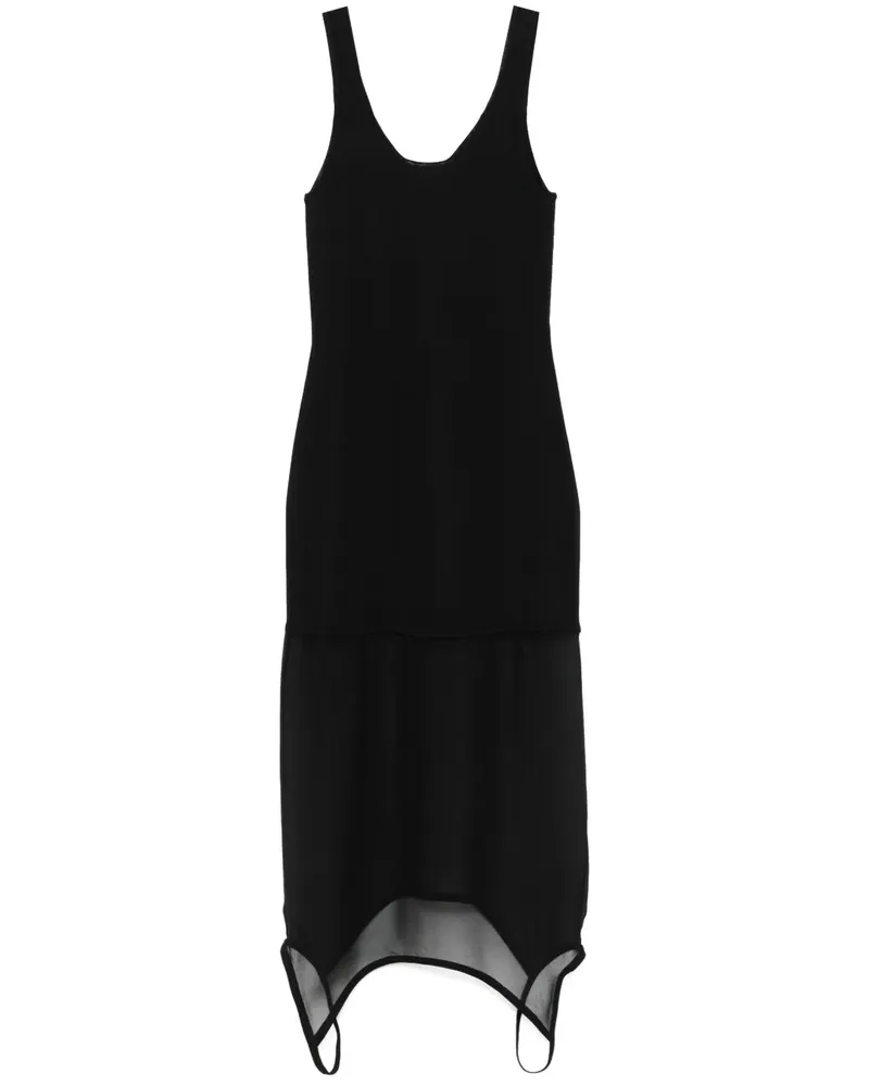 Fendi Midikleid mit Trompe-l'oeil-Effekt - Schwarz Schwarz