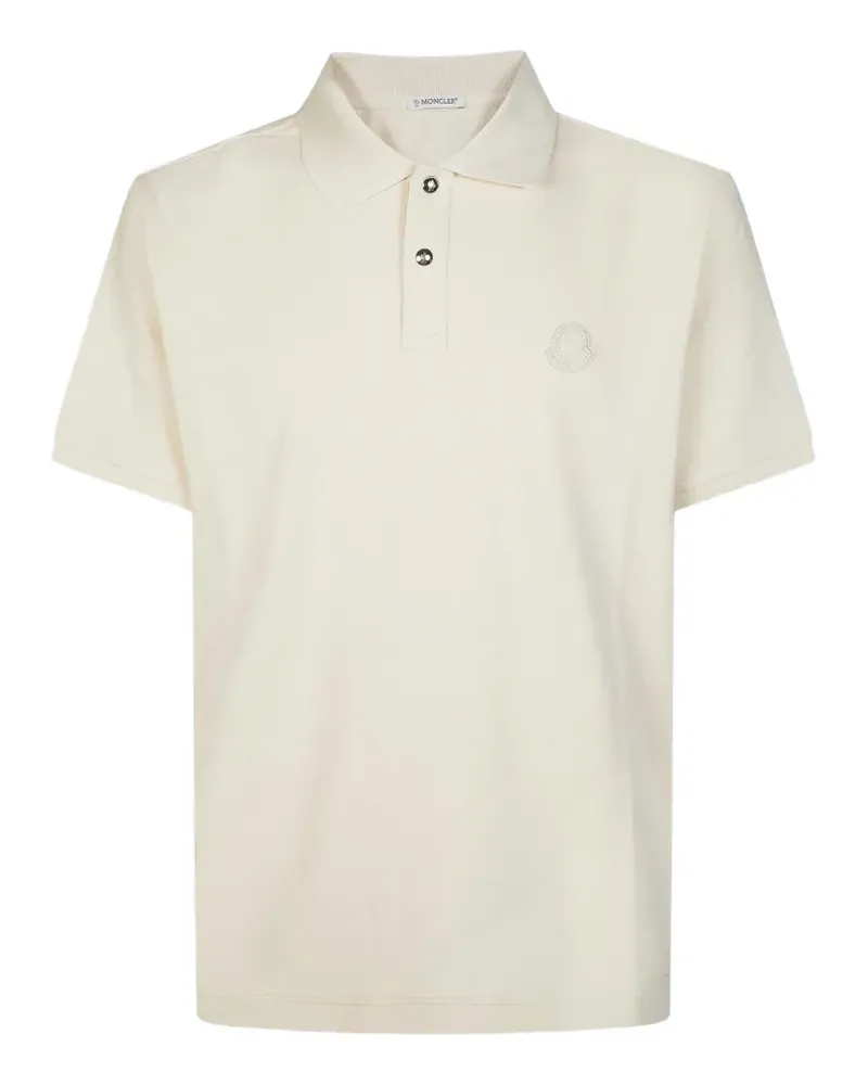 Moncler logo-patch polo shirt - Nude Nude
