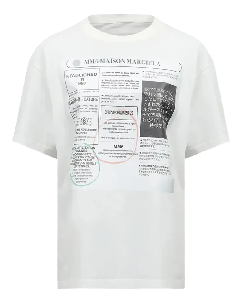 Maison Margiela Stamp Logo T-Shirt - Weiß Weiß