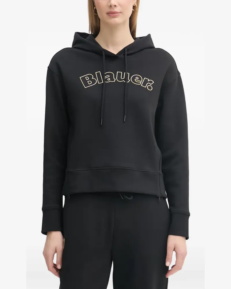 Blauer Fayette logo-print drawstring hoodie - Schwarz Schwarz