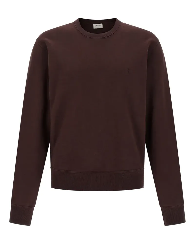 Saint Laurent Besticktes Cassandre Sweatshirt - Braun Braun