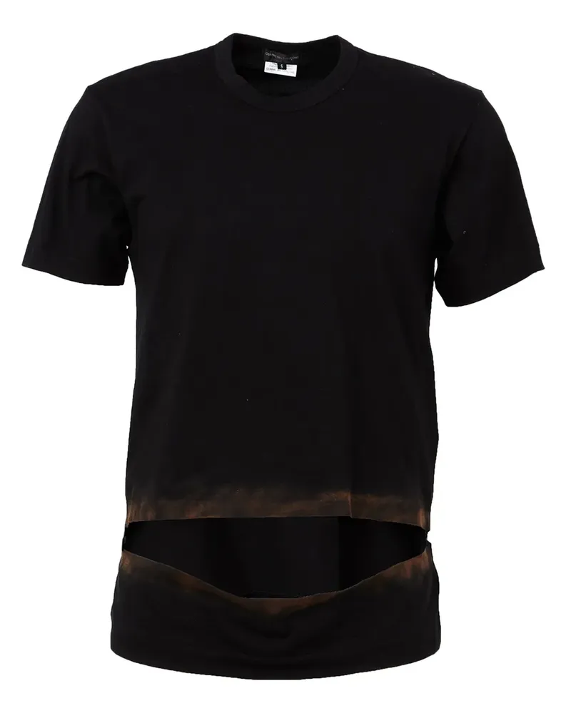 Comme des Garçons T-Shirt mit Cut-Outs - Schwarz Schwarz
