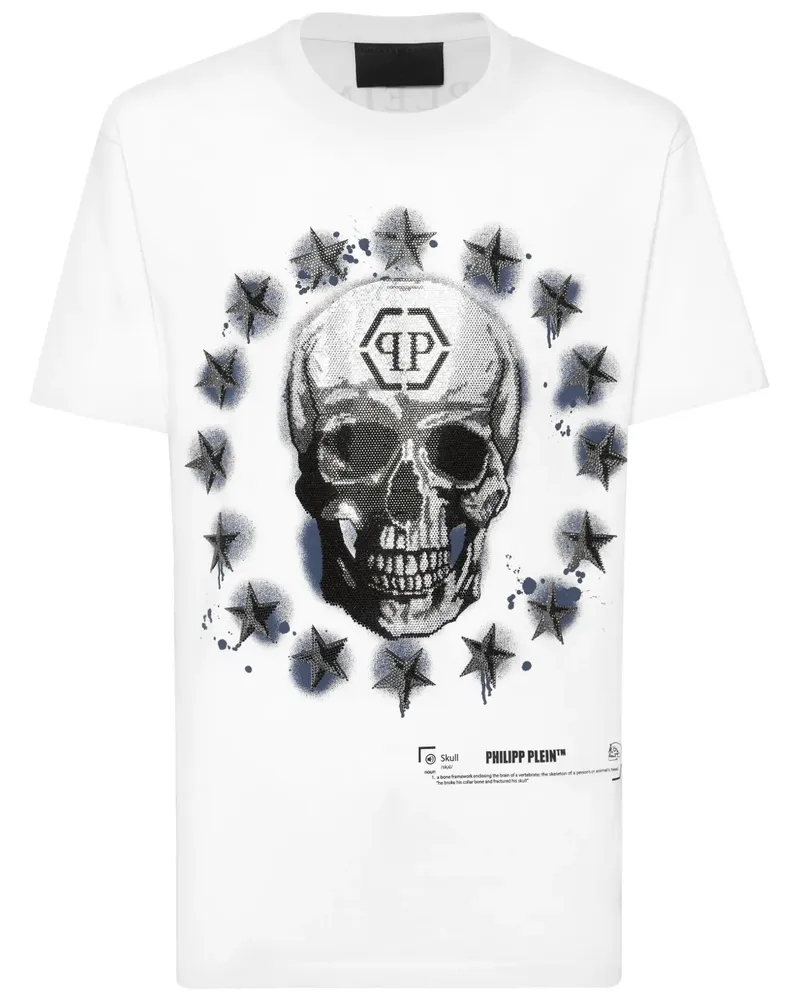 Philipp Plein T-Shirt mit Totenkopf-Print - Weiß Weiß