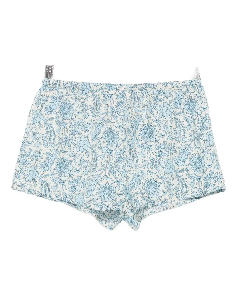 MC2 Saint Barth Kammy batik-print silk shorts - Nude Nude