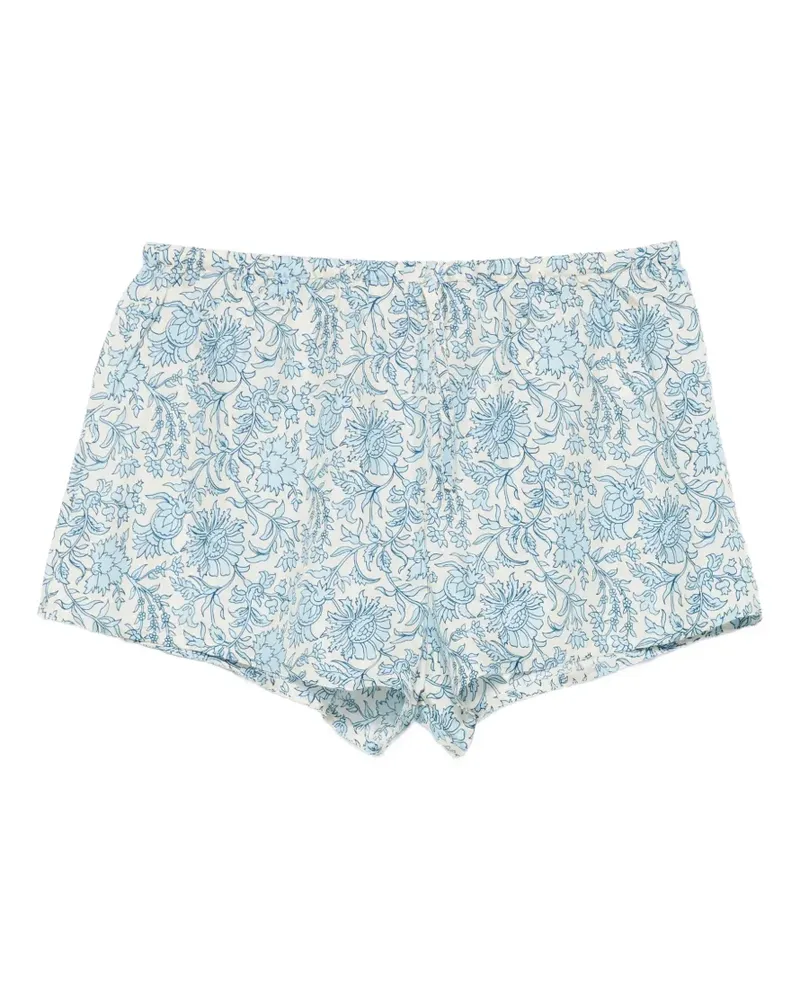 MC2 Saint Barth Kammy batik-print silk shorts - Nude Nude