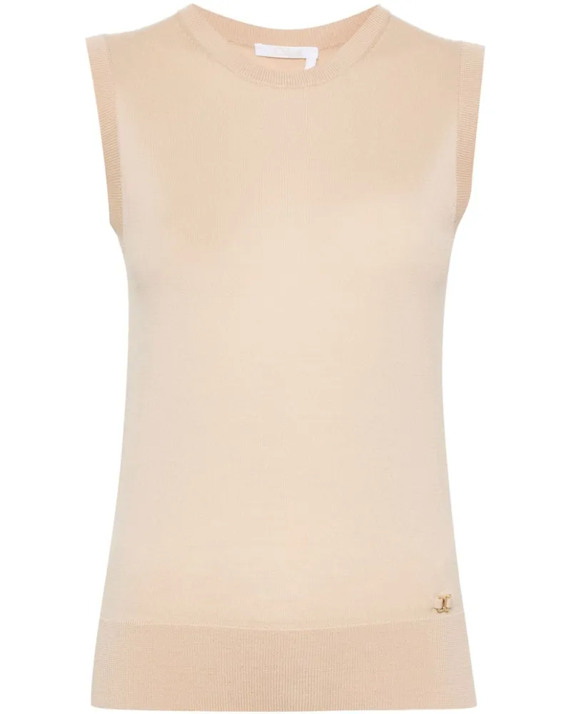 Chloé Ärmelloser Pullover - Nude Nude