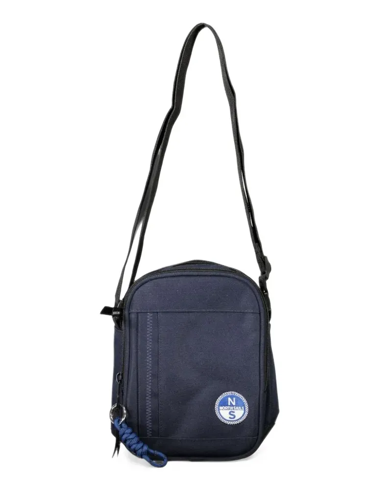 North Sails Schultertasche mit Logo-Patch - Blau Blau