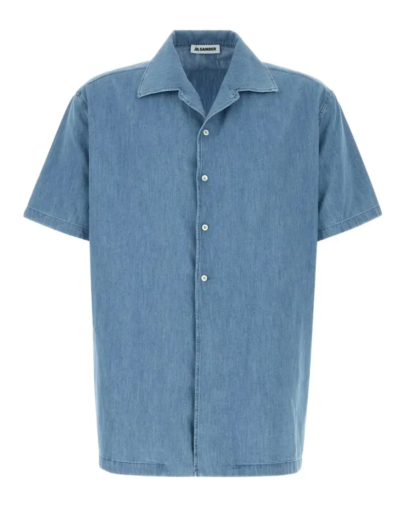 Jil Sander Kurzärmeliges Chambray-Hemd - Blau Blau