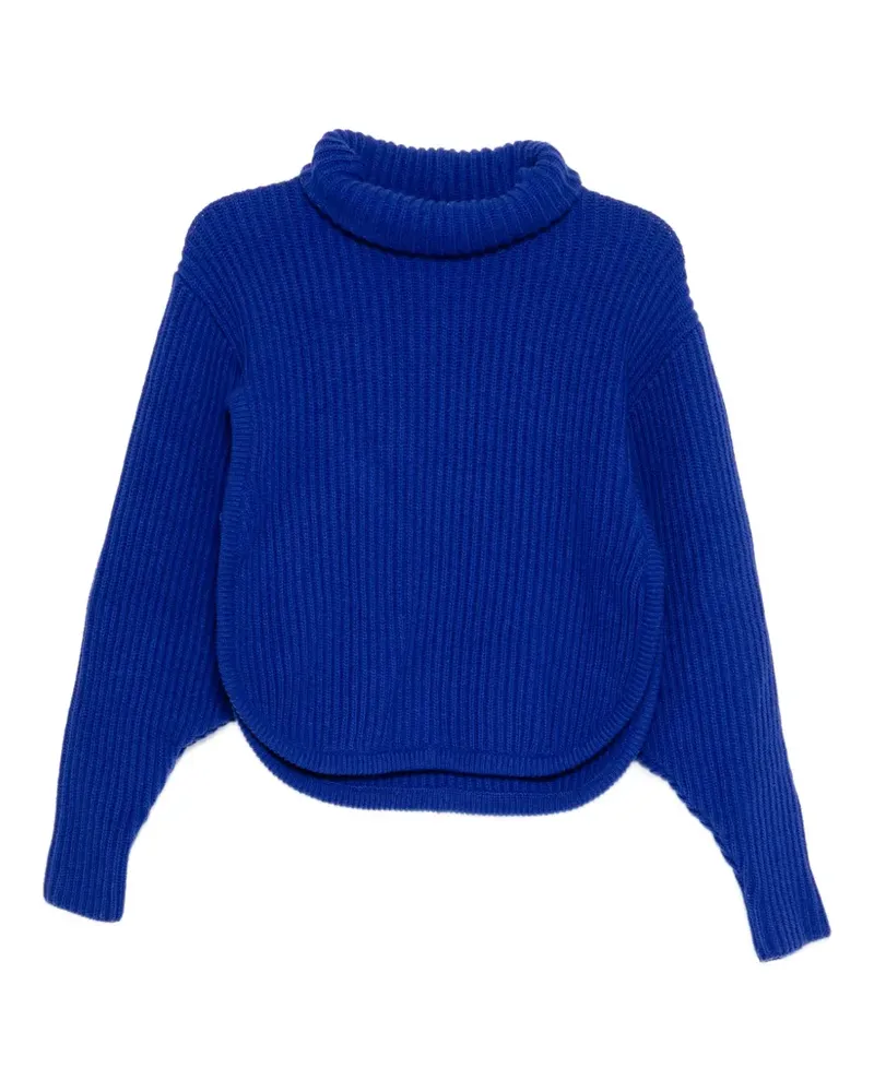 Antonio Berardi Gerippter Rollkragenpullover - Blau Blau