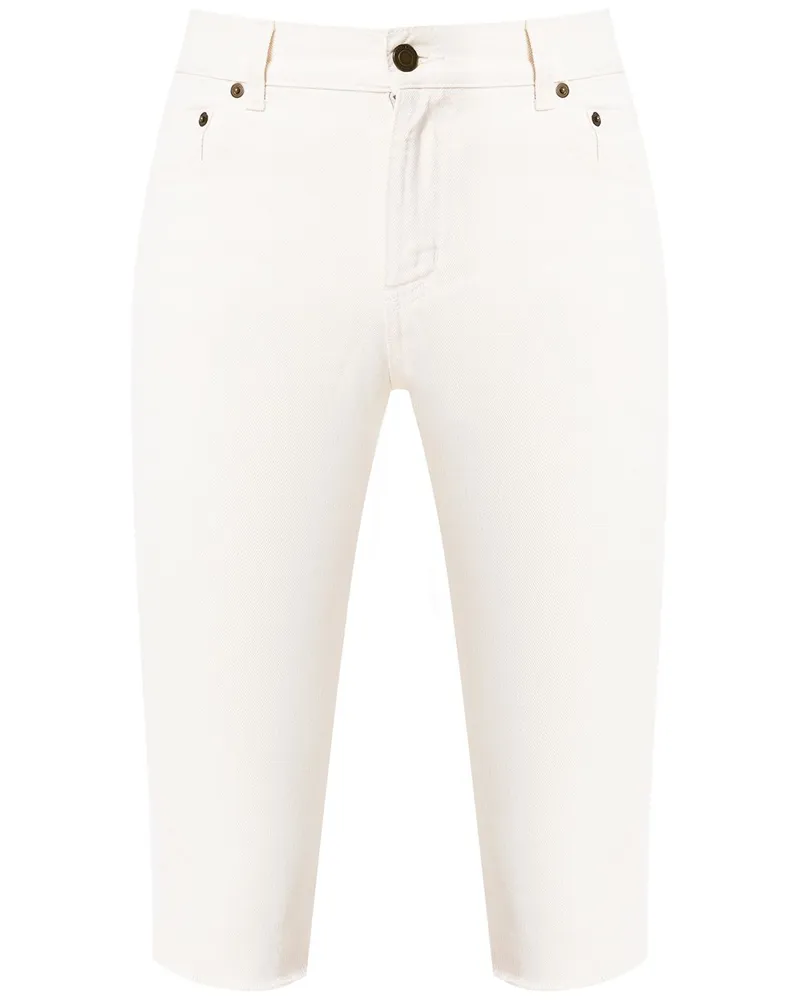 Saint Laurent Klassische Jeans-Shorts - Weiß Weiß