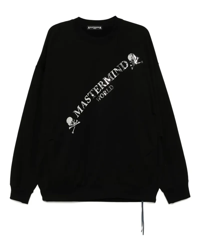 Mastermind World Sweatshirt mit Logo-Print - Schwarz Schwarz