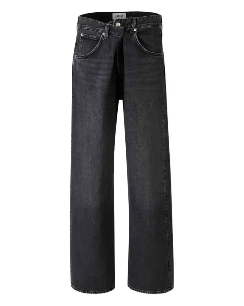 AGOLDE buttoned straight-leg jeans - Schwarz Schwarz