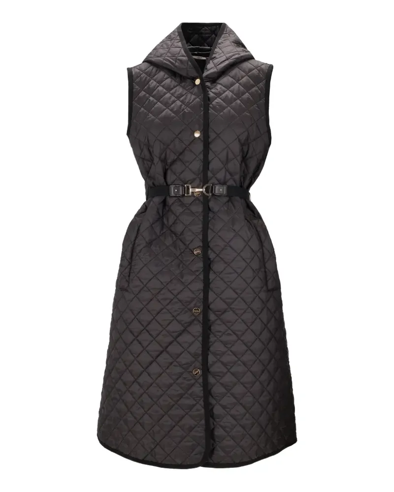 Max Mara hooded quilted gilet - Schwarz Schwarz