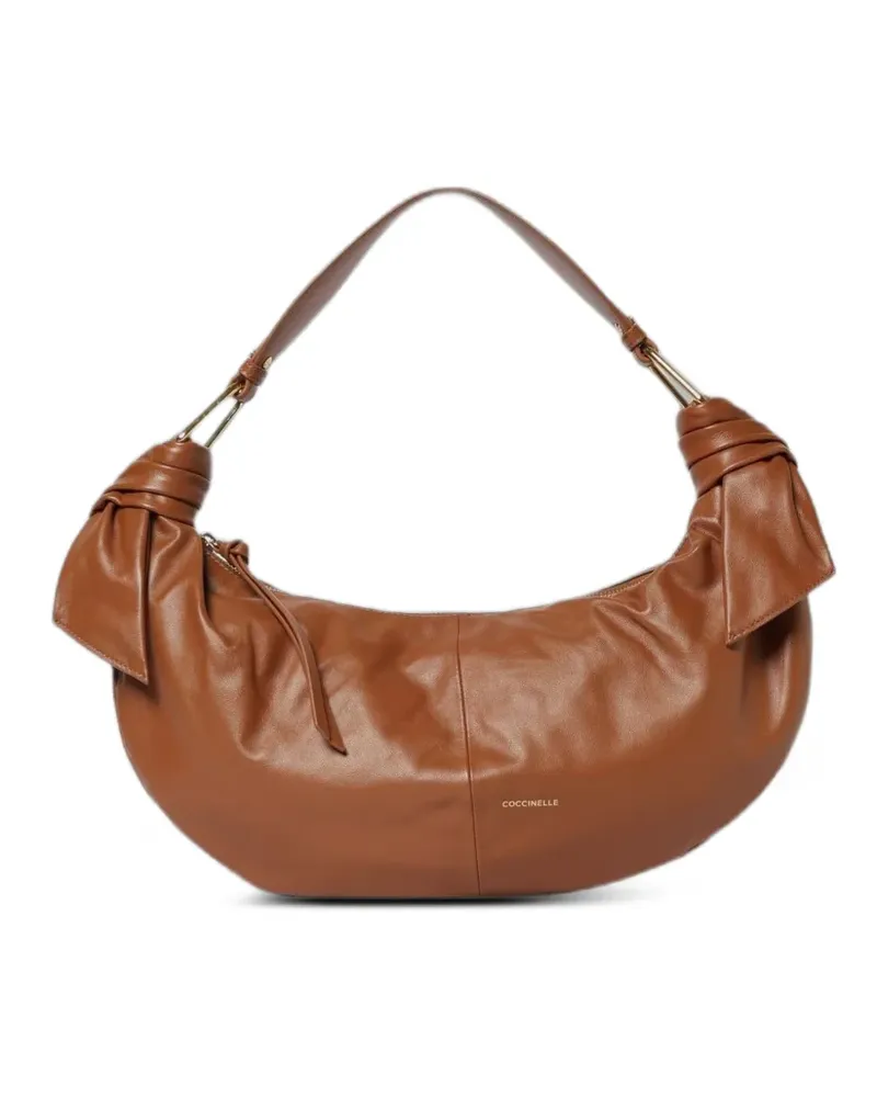 Coccinelle Mittelgroße Furoshiki Schultertasche - Braun Braun