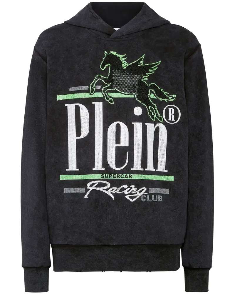 Philipp Plein Racing Club Hoodie - Schwarz Schwarz