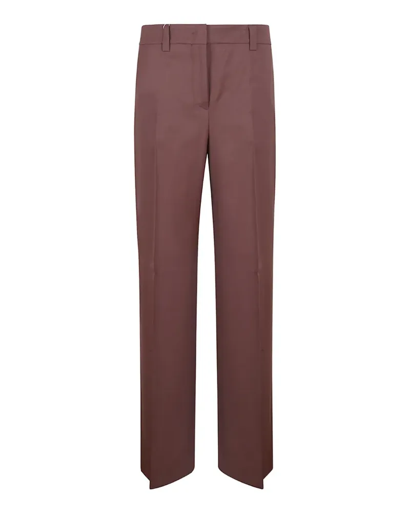 Incotex pressed-crease straight-leg trousers - Braun Braun
