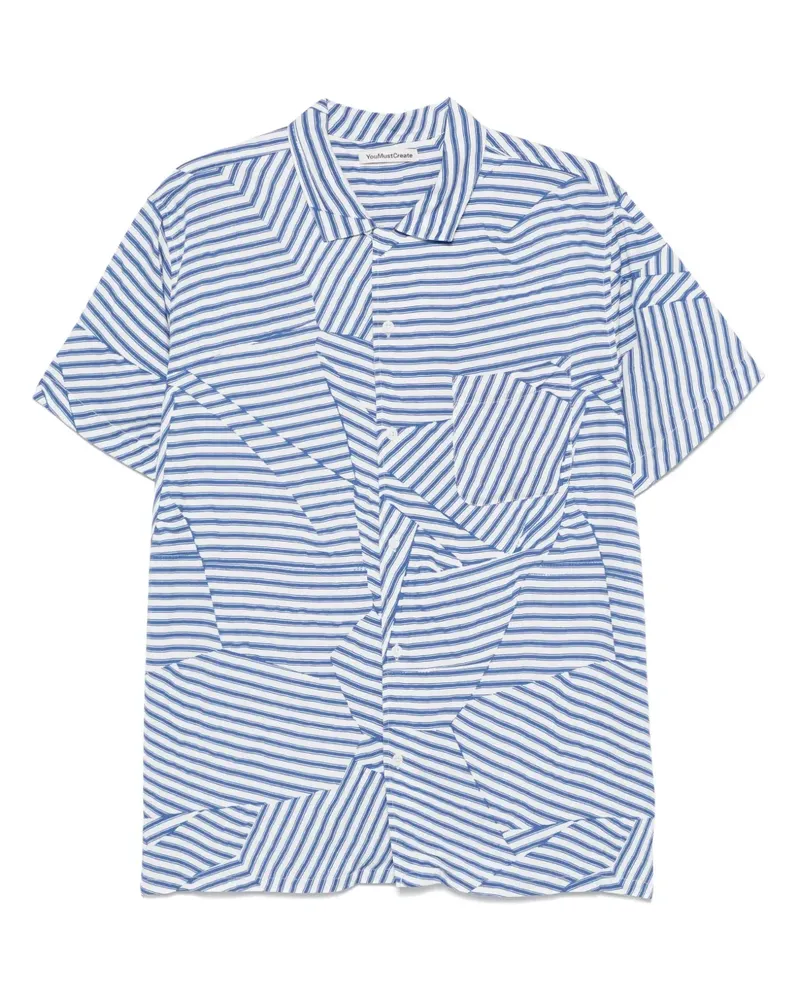 YMC Malick Hemd - Blau Blau