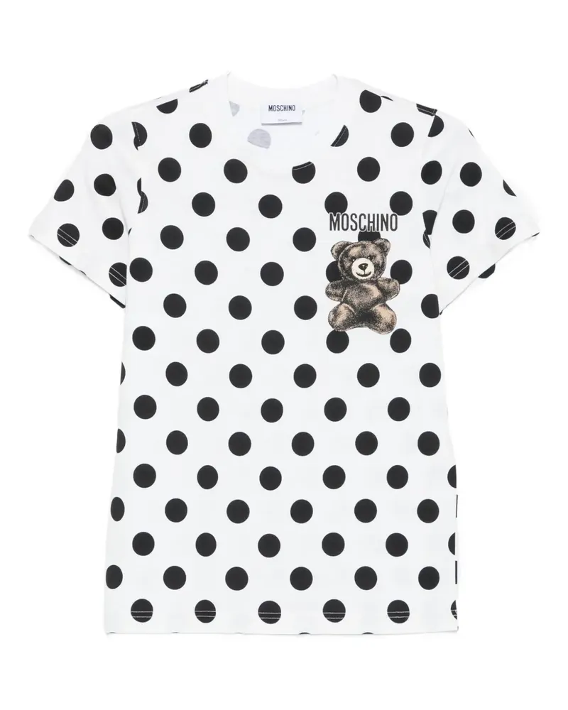 Moschino T-Shirt mit Polka Dots - Weiß Weiß