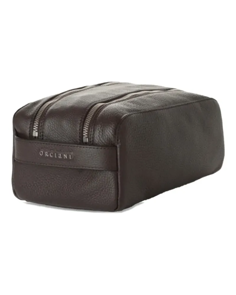 Orciani zip-up clutch bag - Braun Braun
