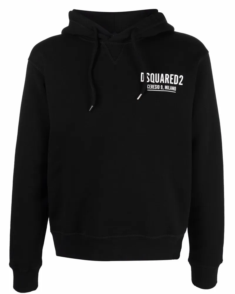 Dsquared2 Hoodie mit Logo-Print - Schwarz Schwarz