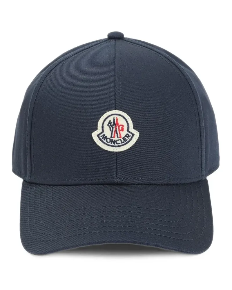 Moncler logo-patch baseball cap - Blau Blau