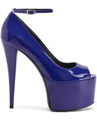 Giuseppe Zanotti Pumps aus Lackleder 150mm Blau