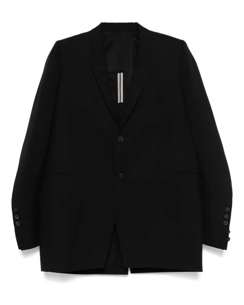 Rick Owens Dirt Tailored LS Blazer - Schwarz Schwarz