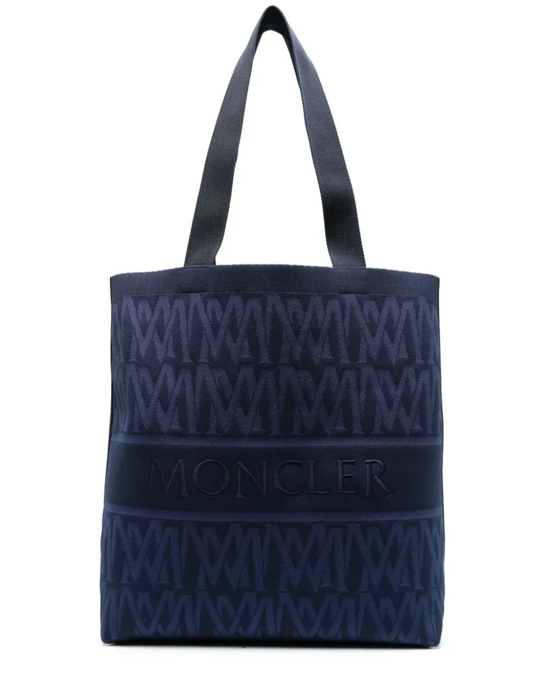 Moncler Shopper aus Monogramm-Jacquard - Blau Blau