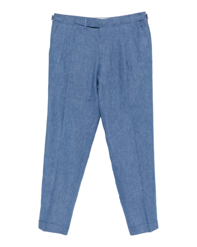 Briglia 1949 pleated slub-texture trousers - Blau Blau