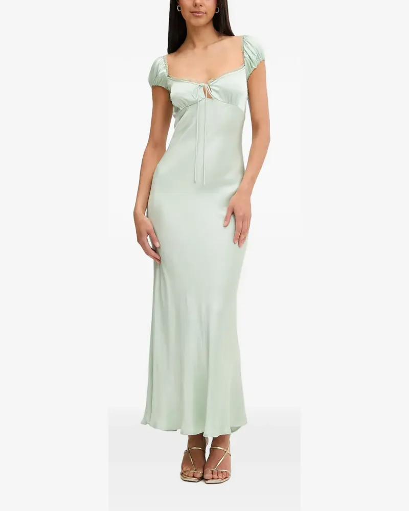 Bardot Maxikleid mit angeschnittenen Ärmeln - Grün Grün