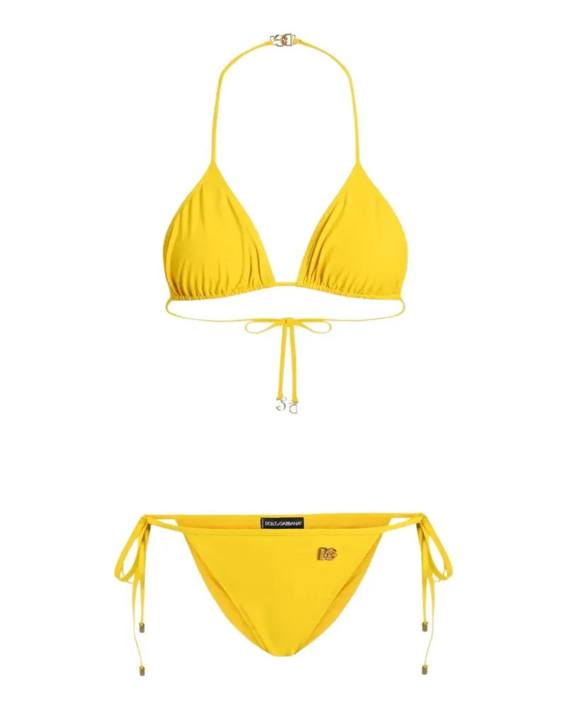 Dolce & Gabbana Triangel Bikini - Gelb Gelb
