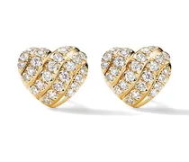 18kt Cable Collectibles Heart Gelbgoldohrringe