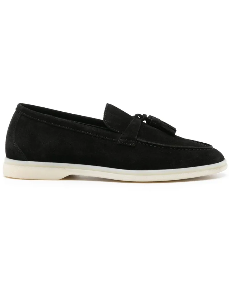 Scarosso Leandra Loafer aus Wildleder - Schwarz Schwarz