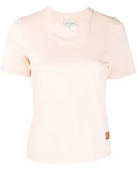 forte_forte T-Shirt mit Logo-Patch Rosa