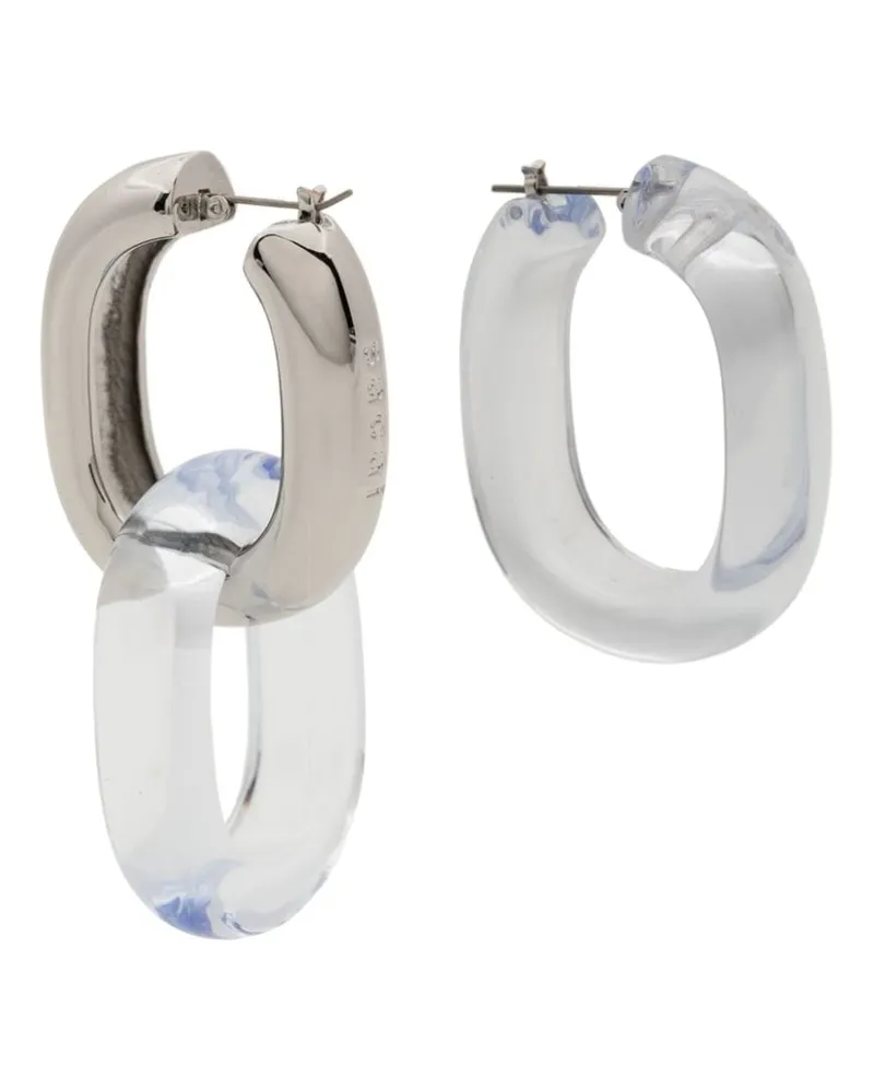 Sacai Silberfarbene Creolen Silber