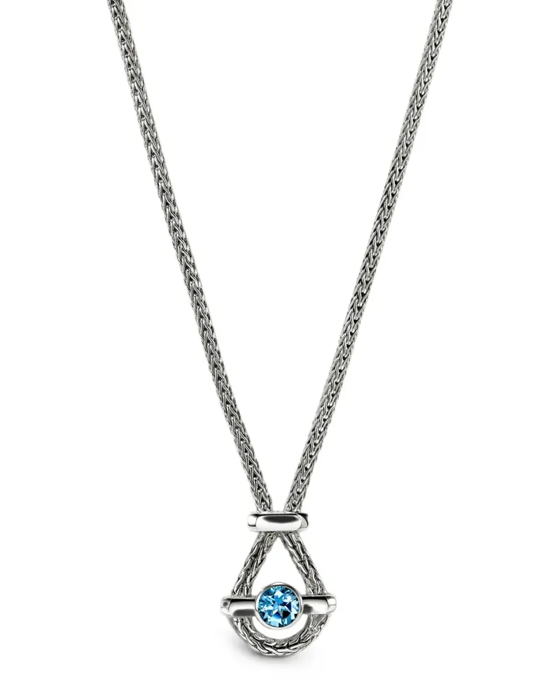 John Hardy Icon Halskette mit blauem Topas - Silber Silber