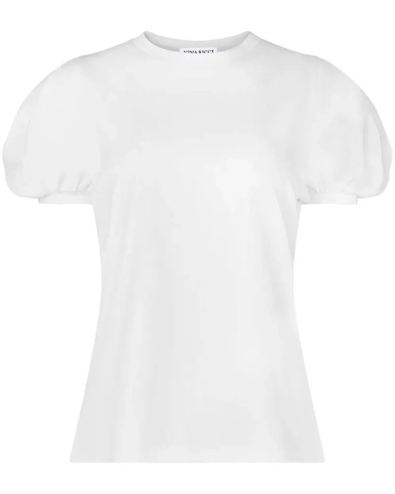 Nina Ricci T-Shirt mit Puffärmeln - Weiß Weiß