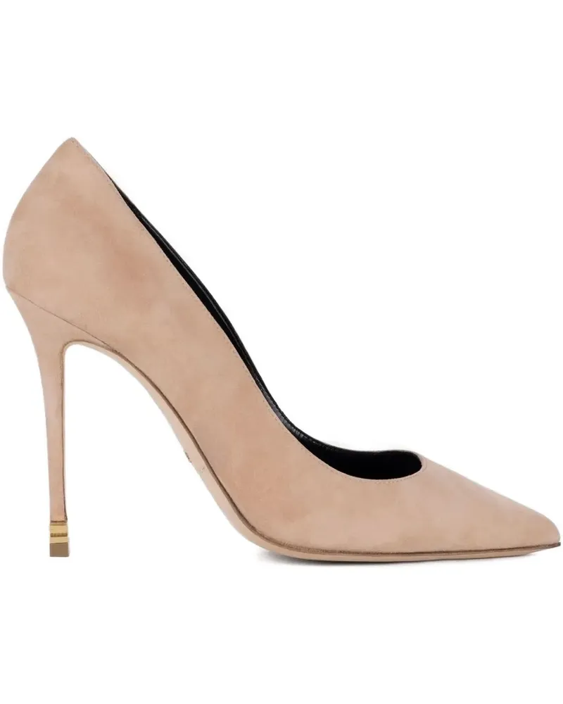 Elisabetta Franchi Pumps aus Wildleder 105mm - Nude Nude