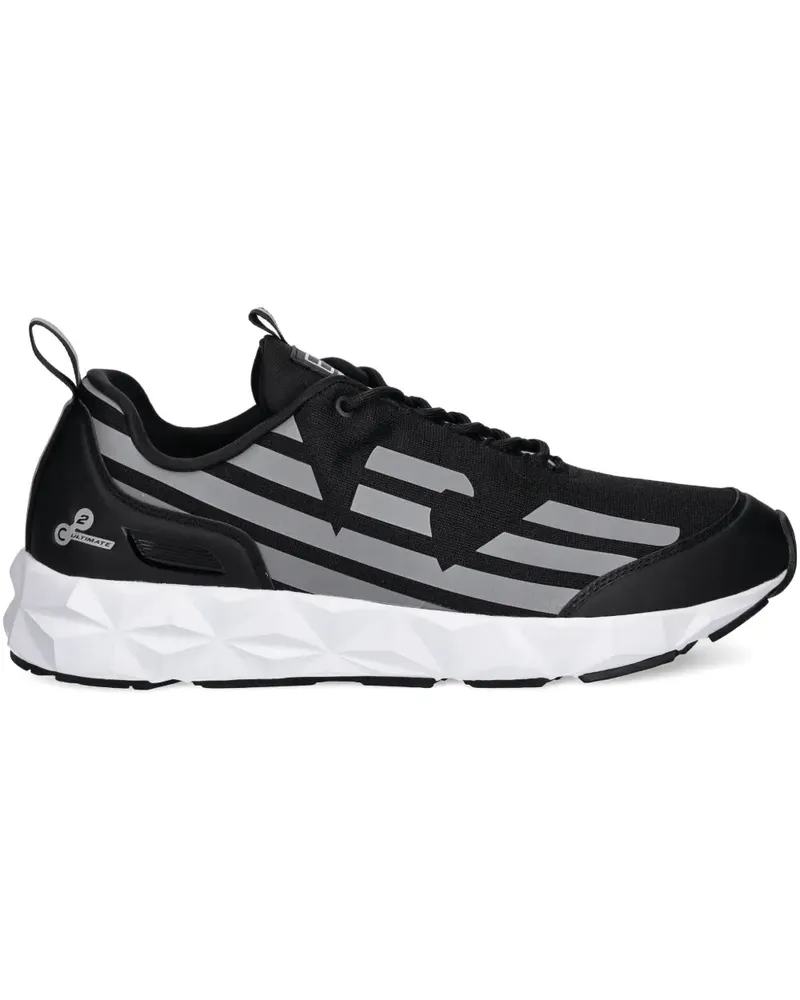 EA7 Ultimate C2 Kombat Sneakers mit Mesh - Schwarz Schwarz