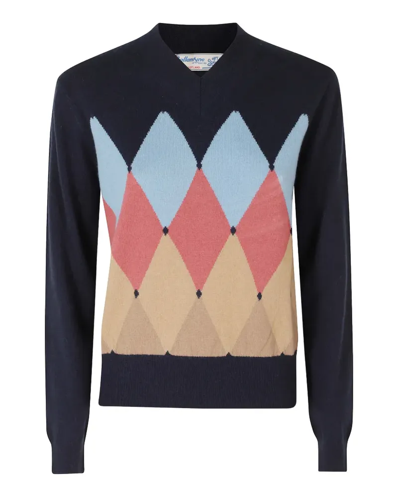 Ballantyne Pullover mit V-Ausschnitt - Blau Blau