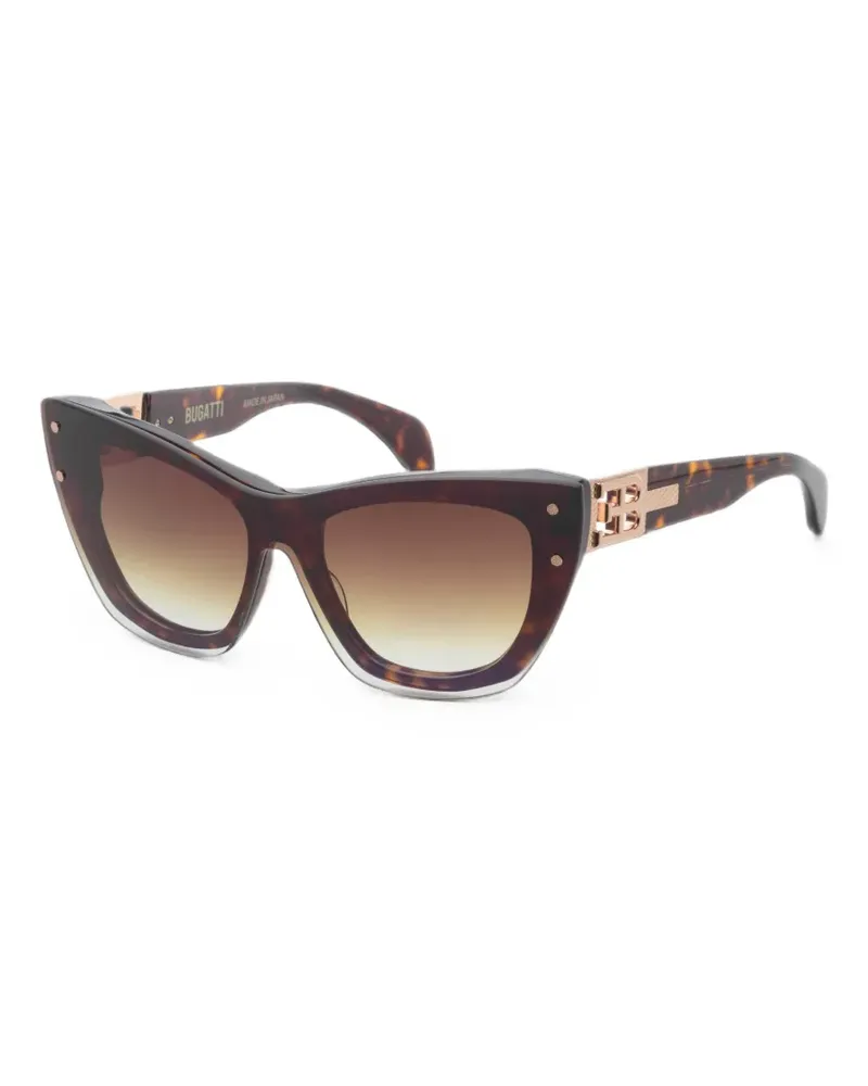 Bugatti tortoiseshell-effect cat-eye sunglasses - Braun Braun