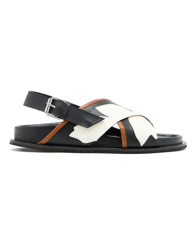 PLAN C criss cross-strap sandals - Schwarz Schwarz